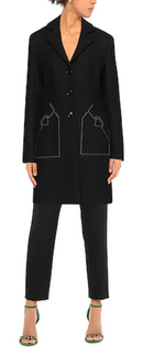 Black Wool Vergine Jackets & Coat