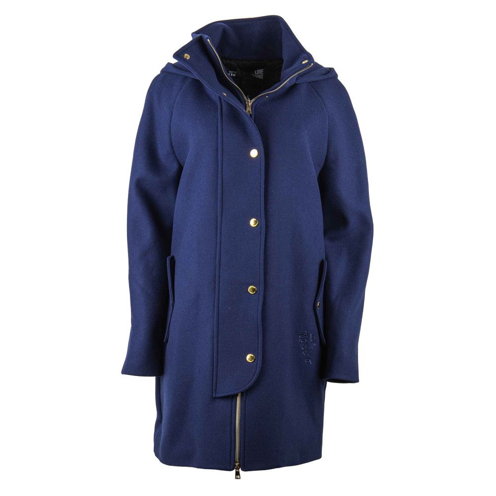 Blue Wool Vergine Jackets & Coat