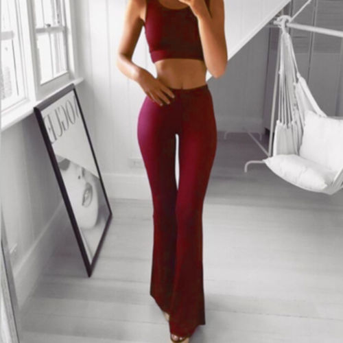 Summer Autumn Solid Palazzo Flared Wide Killer Legs Pants - Cicis Boutique