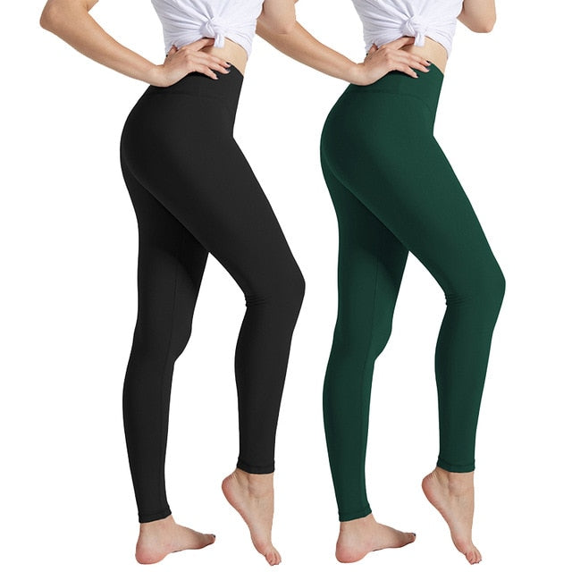 Women Black High Waist Push Up Leggings For Women Gym Fitness Workout Sports Casual - CICIS Fashion Boutique