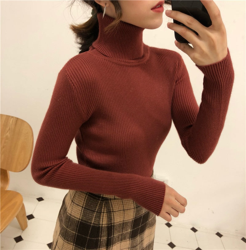 Autumn Winter Turtleneck Sweaters - Cicis Boutique