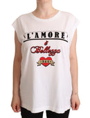White L'Amore E'Bellezza Tank T-shirt Top