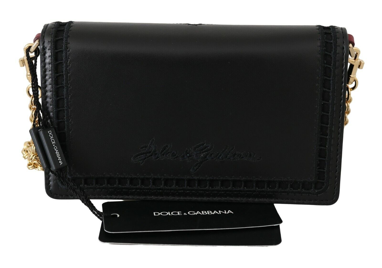 Black Leather LUCIA Shoulder Messenger Hand Bag