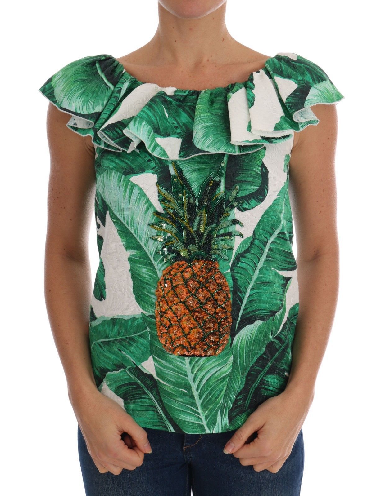 Pineapple Banana Sequins Blouse T-shirt