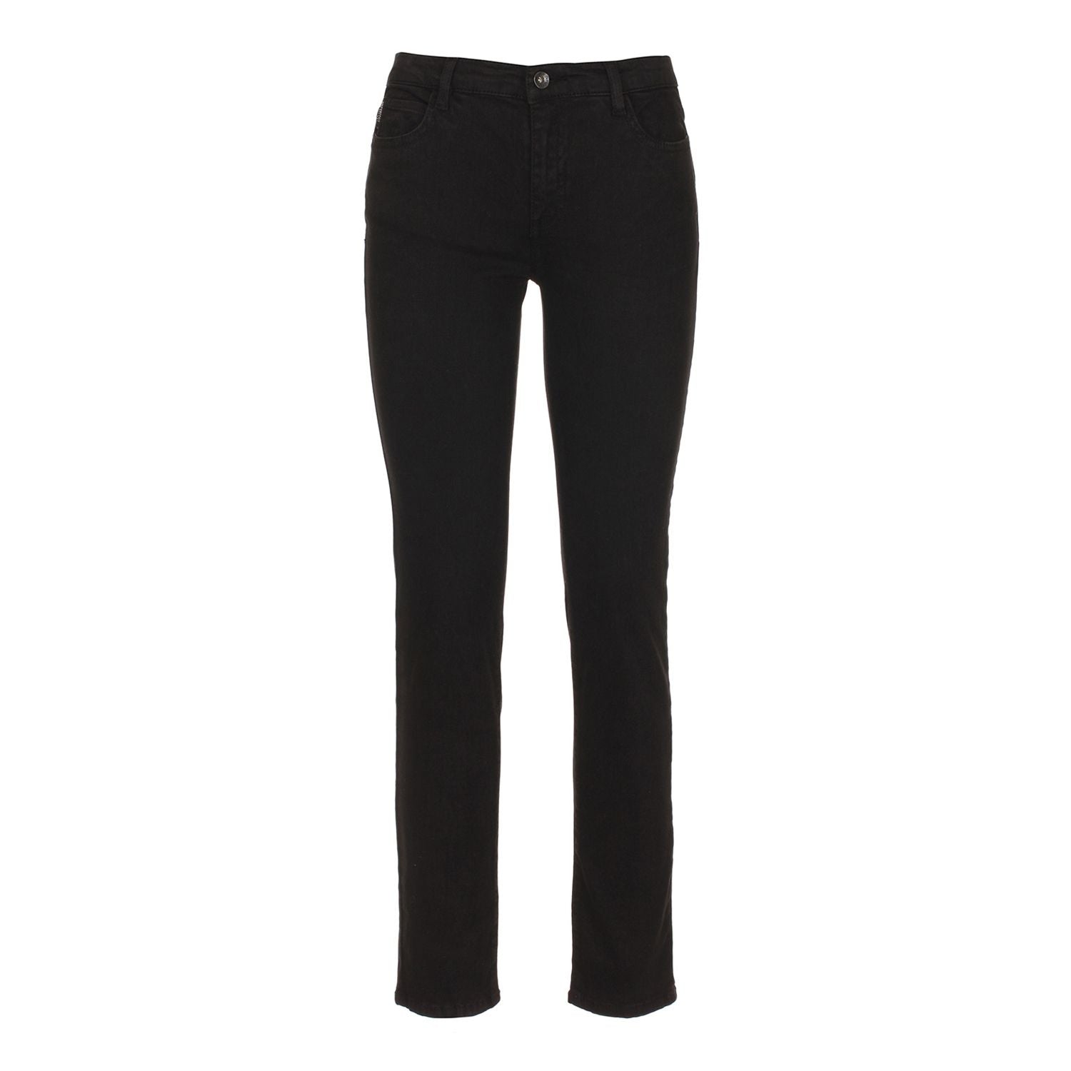 Imperfect Black Cotton Jeans & Pant