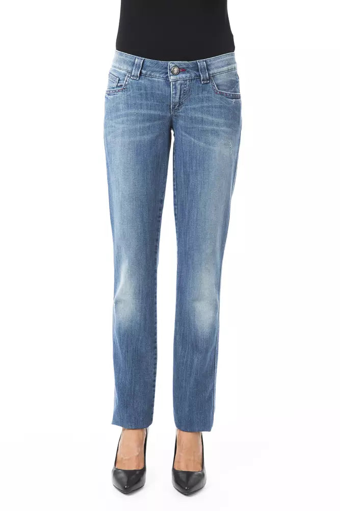 BYBLOS Blue Cotton Jeans & Pant