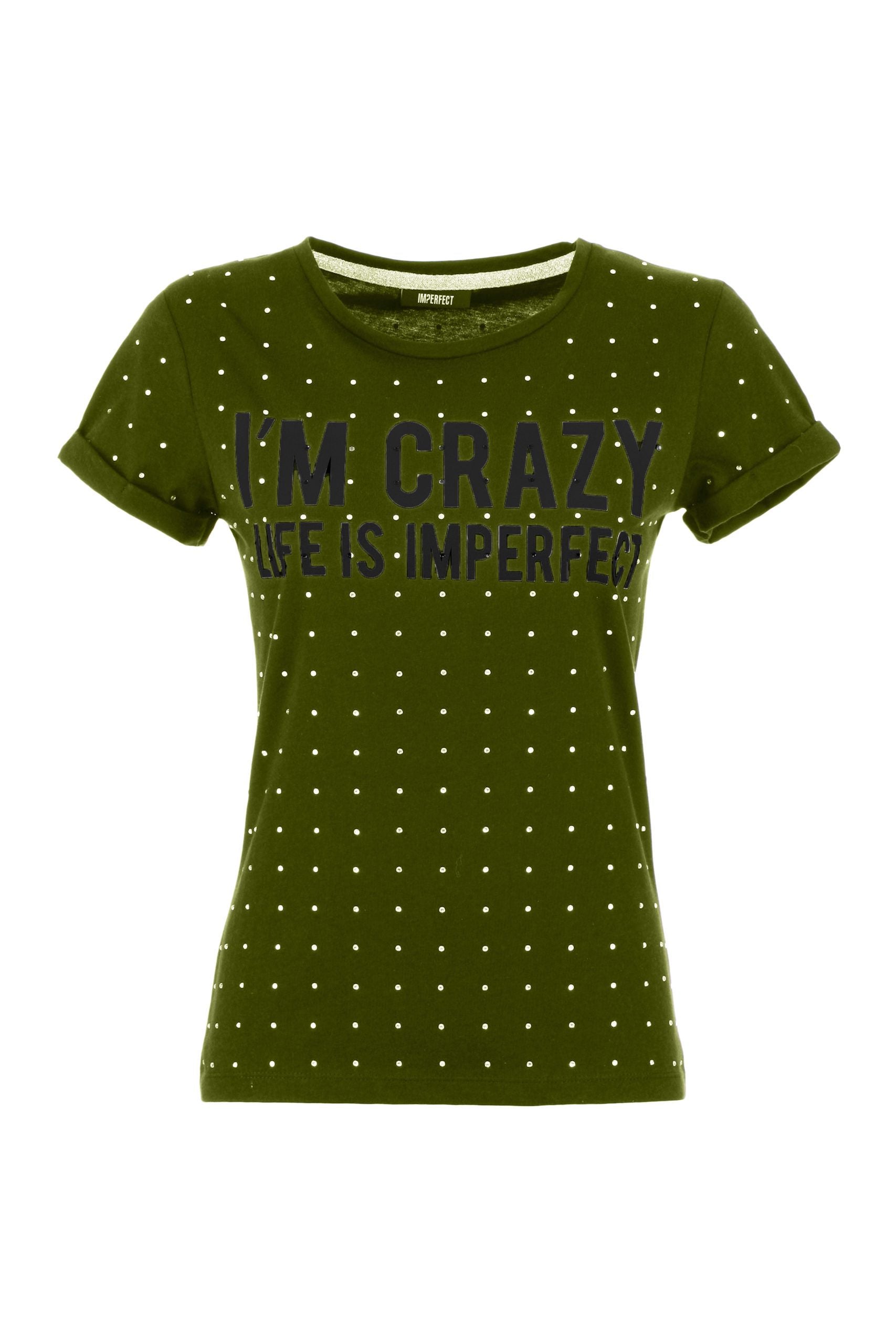 Imperfect Green Cotton Tops & T-Shirt