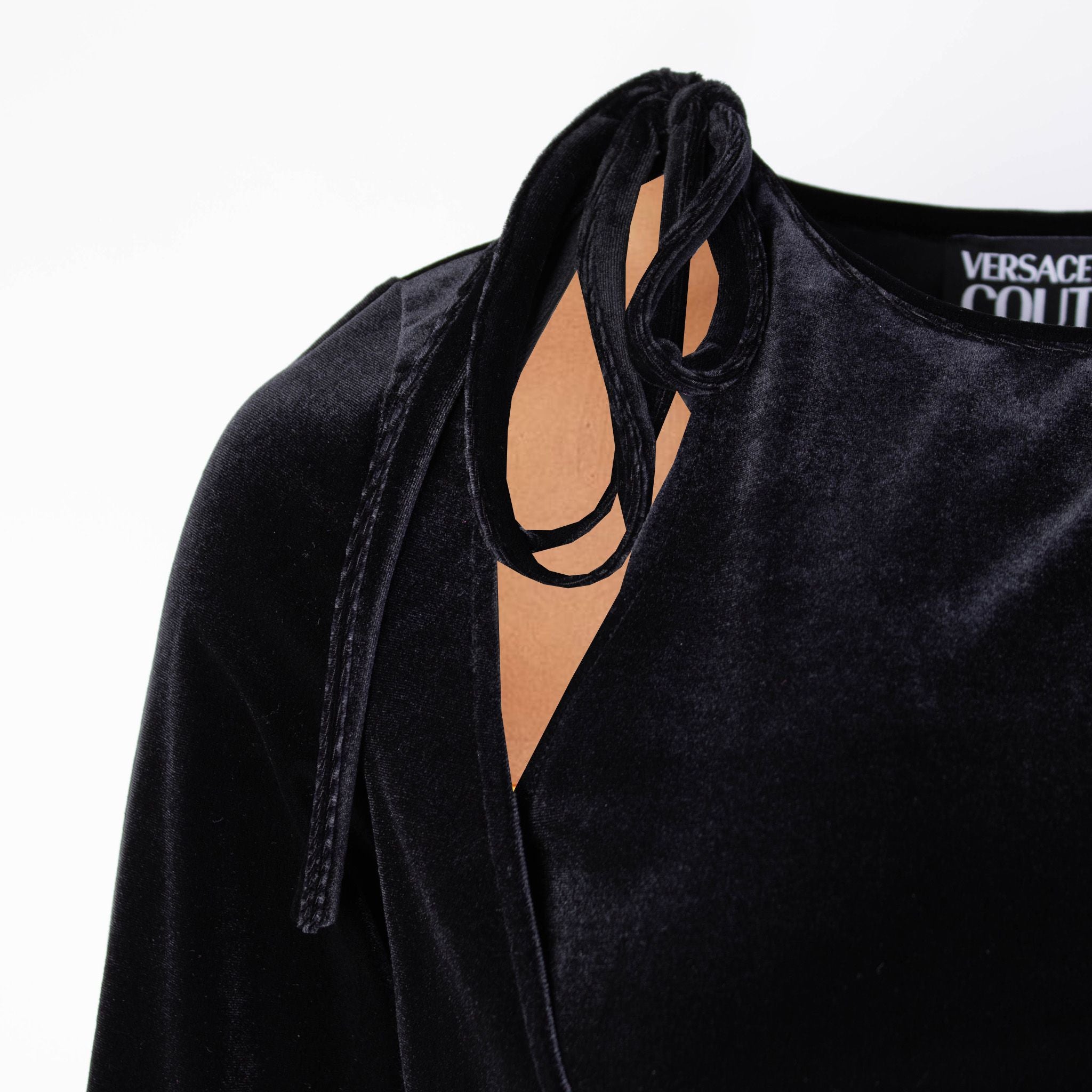 Versace Jeans Black Velvet Dress